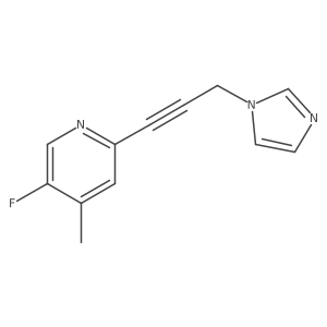 5-fluoro-2-[3-(1H-imidazol-1-yl)prop-1-yn-1-yl]-4-methylpyridine Structure