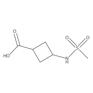 (1s,3s)-3-Methanesulfonamidocyclobutane-1-carboxylic acid Structure