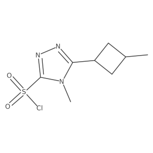 4-methyl-5-(3-methylcyclobutyl)-4H-1,2,4-triazole-3-sulfonyl chloride结构式