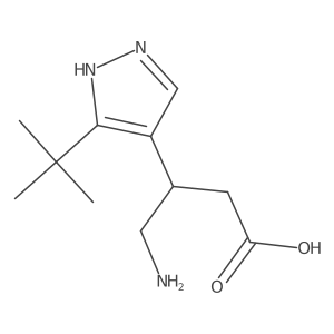 4-amino-3-(3-tert-butyl-1H-pyrazol-4-yl)butanoic acid结构式