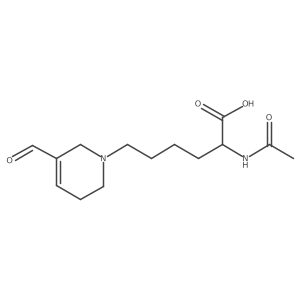 (S)-2-Acetamido-6-(5-formyl-3,6-dihydropyridin-1(2H)-yl)hexanoic acid Structure