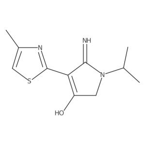 5-imino-4-(4-methyl-1,3-thiazol-2-yl)-1-(propan-2-yl)-2,5-dihydro-1H-pyrrol-3-ol结构式