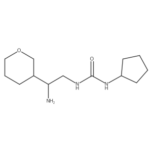 1-[2-Amino-2-(oxan-3-yl)ethyl]-3-cyclopentylurea结构式