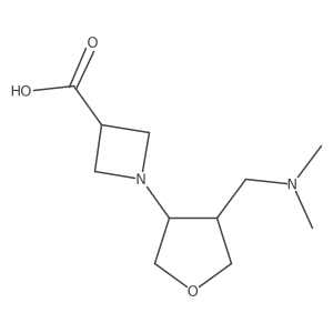 1-{4-[(Dimethylamino)methyl]oxolan-3-yl}azetidine-3-carboxylic acid结构式