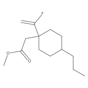 Methyl 2-[1-(1-fluoroethenyl)-4-propylcyclohexyl]acetate Structure