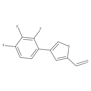 4-(2,3,4-Trifluorophenyl)thiophene-2-carbaldehyde结构式