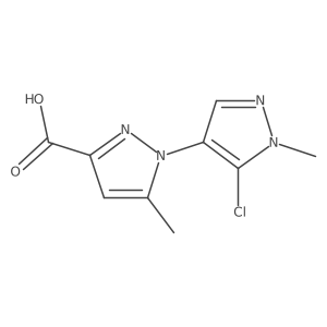 1-(5-chloro-1-methyl-1H-pyrazol-4-yl)-5-methyl-1H-pyrazole-3-carboxylic acid结构式