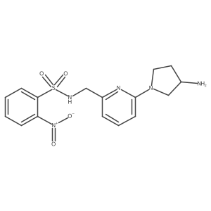 N-[[6-(3-Aminopyrrolidin-1-yl)pyridin-2-yl]methyl]-2-nitrobenzenesulfonamide结构式