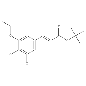 tert-butyl (2E)-3-(3-chloro-5-ethoxy-4-hydroxyphenyl)prop-2-enoate Structure