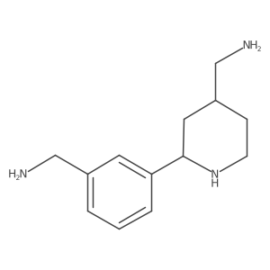 {2-[3-(Aminomethyl)phenyl]piperidin-4-yl}methanamine Structure
