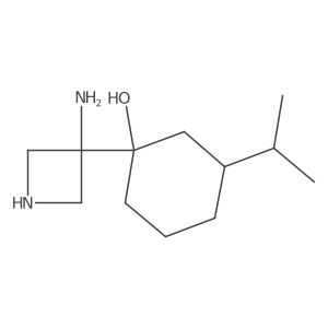 1-(3-Aminoazetidin-3-yl)-3-(propan-2-yl)cyclohexan-1-ol结构式