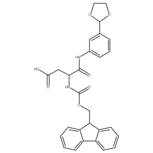 3-{[3-(1,3-dioxolan-2-yl)phenyl]carbamoyl}-3-({[(9H-fluoren-9-yl)methoxy]carbonyl}amino)propanoic acid Structure