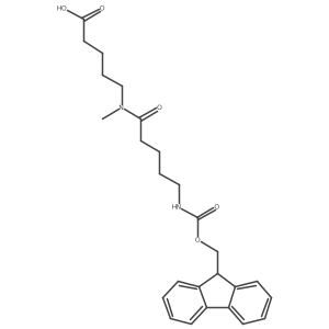 5-[5-({[(9H-fluoren-9-yl)methoxy]carbonyl}amino)-N-methylpentanamido]pentanoic acid Structure
