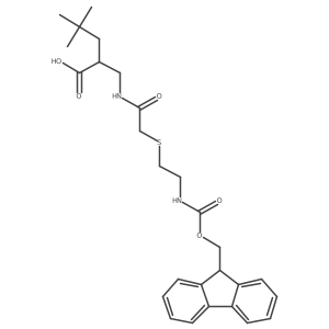 2-[(2-{[2-({[(9H-fluoren-9-yl)methoxy]carbonyl}amino)ethyl]sulfanyl}acetamido)methyl]-4,4-dimethylpentanoic acid Structure