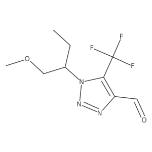 1-(1-methoxybutan-2-yl)-5-(trifluoromethyl)-1H-1,2,3-triazole-4-carbaldehyde结构式