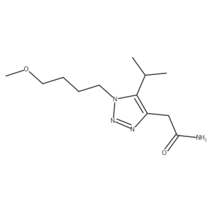 2-[1-(4-methoxybutyl)-5-(propan-2-yl)-1H-1,2,3-triazol-4-yl]acetamide结构式