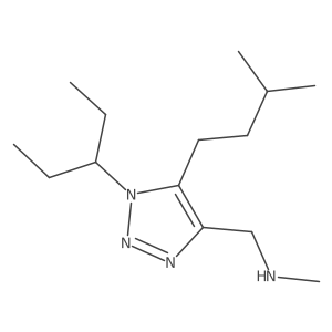 methyl({[5-(3-methylbutyl)-1-(pentan-3-yl)-1H-1,2,3-triazol-4-yl]methyl})amine结构式