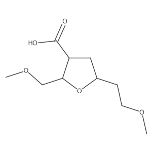 5-(2-Methoxyethyl)-2-(methoxymethyl)oxolane-3-carboxylic acid结构式