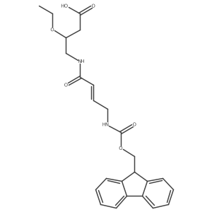 3-ethoxy-4-[4-({[(9H-fluoren-9-yl)methoxy]carbonyl}amino)but-2-enamido]butanoic acid Structure