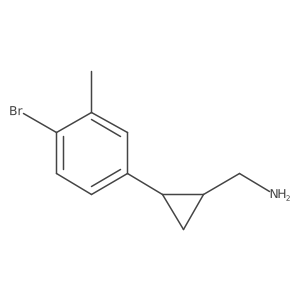 rac-[(1R,2R)-2-(4-bromo-3-methylphenyl)cyclopropyl]methanamine Structure