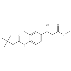 methyl (3S)-3-(4-{[(tert-butoxy)carbonyl]amino}-3-methylphenyl)-3-hydroxypropanoate Structure