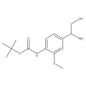 tert-butyl N-{4-[(1S)-1-amino-2-hydroxyethyl]-2-methoxyphenyl}carbamate结构式