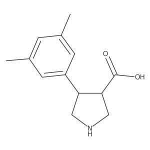 rac-(3R,4S)-4-(3,5-dimethylphenyl)pyrrolidine-3-carboxylic acid Structure
