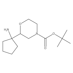 Tert-butyl 2-(1-aminocyclopentyl)morpholine-4-carboxylate结构式