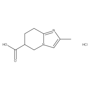 2-Methyl-5,6,7,8-tetrahydro-imidazo[1,2-A]pyridine-6-carboxylic acid hcl结构式