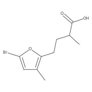 4-(5-Bromo-3-methylfuran-2-yl)-2-methylbutanoic acid结构式