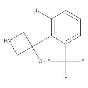 3-[2-Chloro-6-(trifluoromethyl)phenyl]azetidin-3-ol结构式