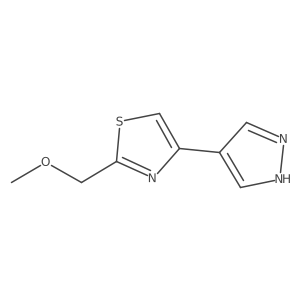 2-(methoxymethyl)-4-(1H-pyrazol-4-yl)-1,3-thiazole结构式