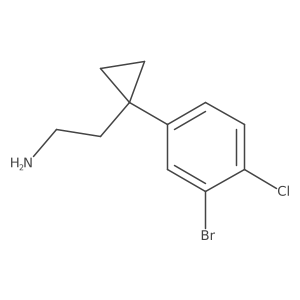2-[1-(3-Bromo-4-chlorophenyl)cyclopropyl]ethan-1-amine Structure