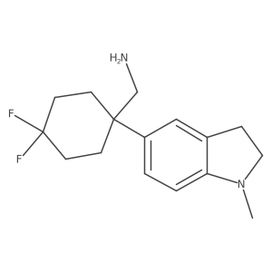 [4,4-difluoro-1-(1-methyl-2,3-dihydro-1H-indol-5-yl)cyclohexyl]methanamine结构式