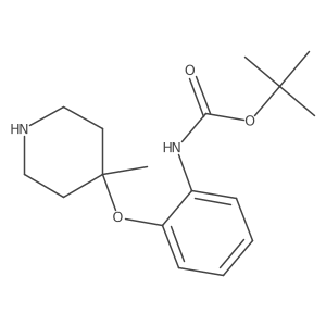 tert-butyl N-{2-[(4-methylpiperidin-4-yl)oxy]phenyl}carbamate结构式