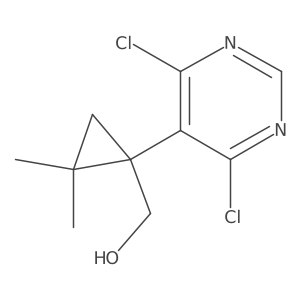 [1-(4,6-Dichloropyrimidin-5-yl)-2,2-dimethylcyclopropyl]methanol Structure