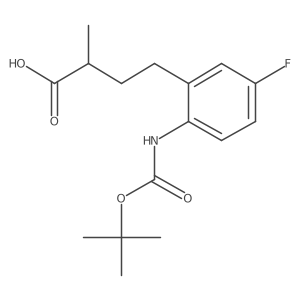 4-(2-{[(Tert-butoxy)carbonyl]amino}-5-fluorophenyl)-2-methylbutanoic acid Structure
