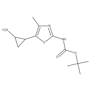tert-butyl N-[5-(2-aminocyclopropyl)-4-methyl-1,3-thiazol-2-yl]carbamate Structure