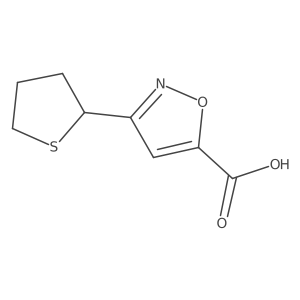 3-(Thiolan-2-yl)-1,2-oxazole-5-carboxylic acid结构式