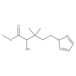 methyl 2-hydroxy-3,3-dimethyl-5-(1H-pyrazol-1-yl)pentanoate结构式