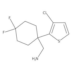 [1-(3-Chlorothiophen-2-yl)-4,4-difluorocyclohexyl]methanamine Structure