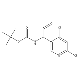 tert-butyl N-[1-(4,6-dichloropyridin-3-yl)-2-oxoethyl]carbamate Structure