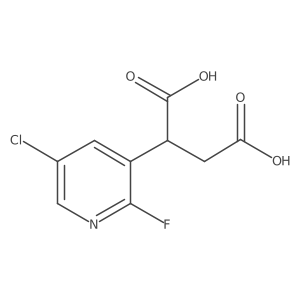2-(5-Chloro-2-fluoropyridin-3-yl)butanedioic acid结构式