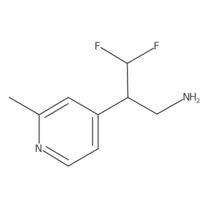 3,3-Difluoro-2-(2-methylpyridin-4-yl)propan-1-amine结构式