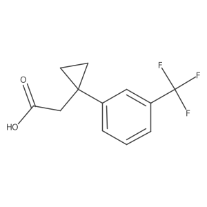2-{1-[3-(Trifluoromethyl)phenyl]cyclopropyl}acetic acid Structure