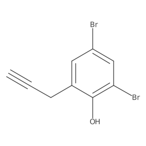 2,4-Dibromo-6-(prop-2-yn-1-yl)phenol结构式