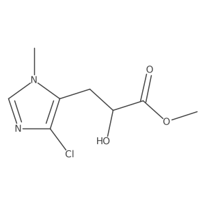 methyl 3-(4-chloro-1-methyl-1H-imidazol-5-yl)-2-hydroxypropanoate结构式