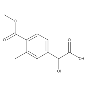 2-Hydroxy-2-[4-(methoxycarbonyl)-3-methylphenyl]acetic acid结构式