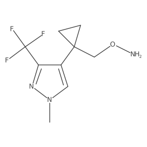 O-({1-[1-methyl-3-(trifluoromethyl)-1H-pyrazol-4-yl]cyclopropyl}methyl)hydroxylamine Structure