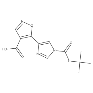 5-{1-[(tert-butoxy)carbonyl]-1H-imidazol-4-yl}-1,2-oxazole-4-carboxylic acid结构式